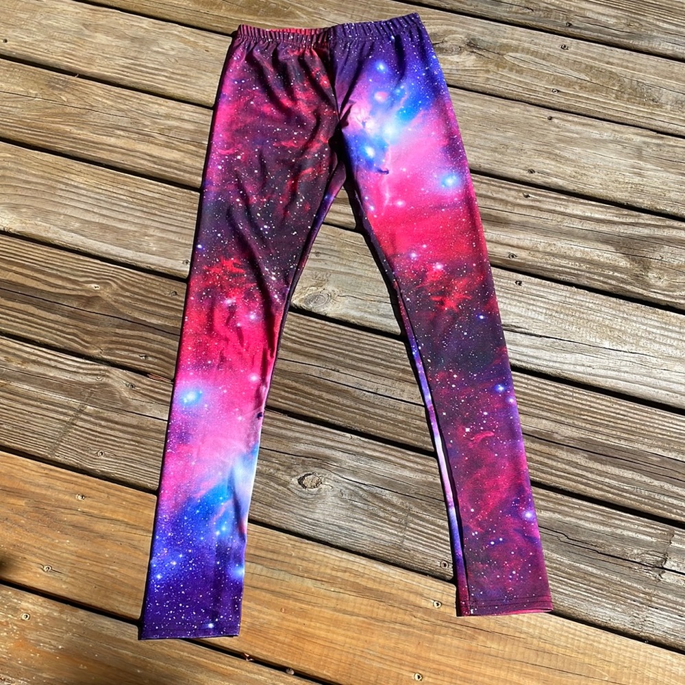 Galaxy Print Leggings Small